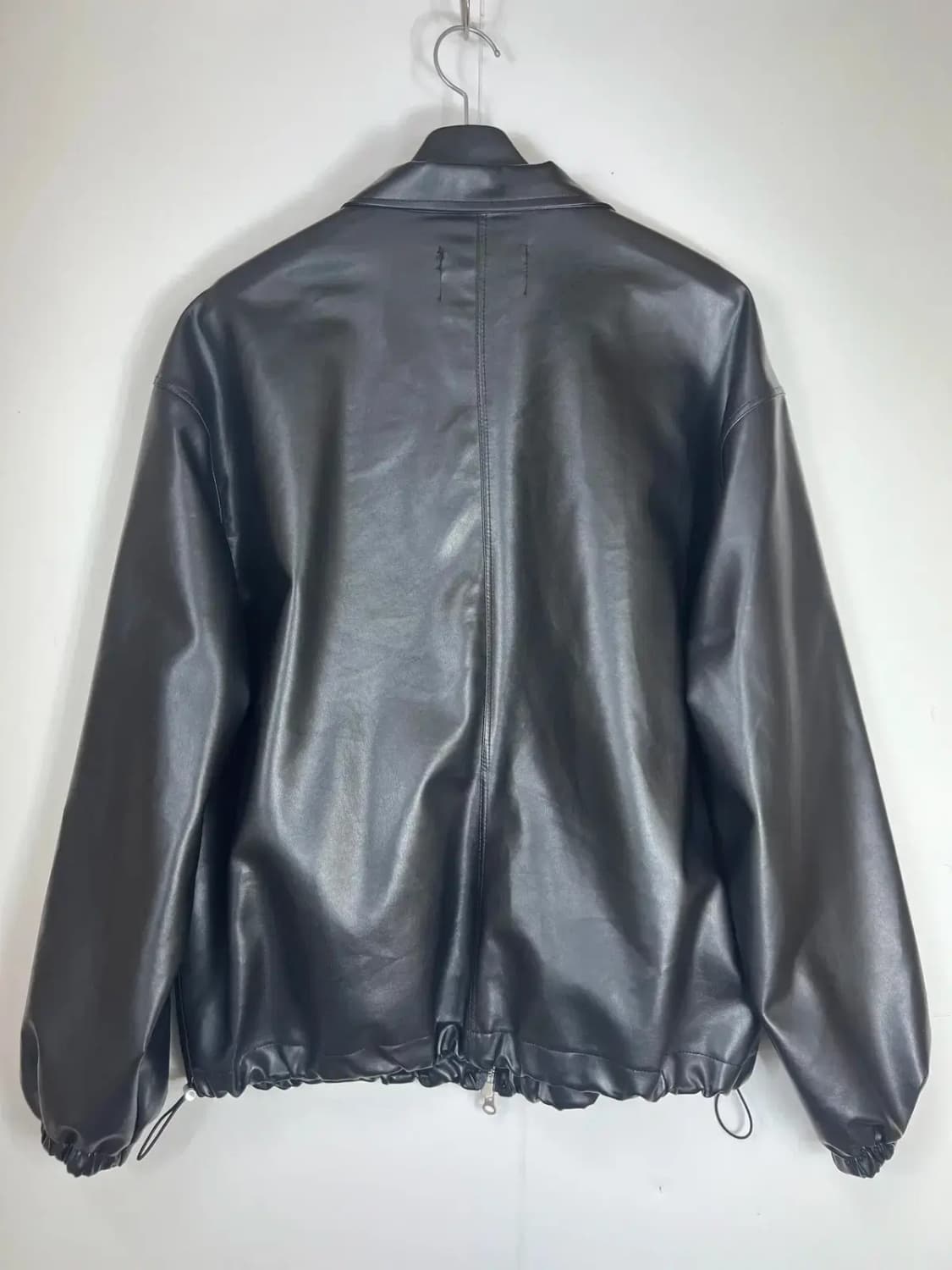 DOUBLELING 더블링 레더 가죽자켓 얇은 남여공용 블랙 상품이미지4