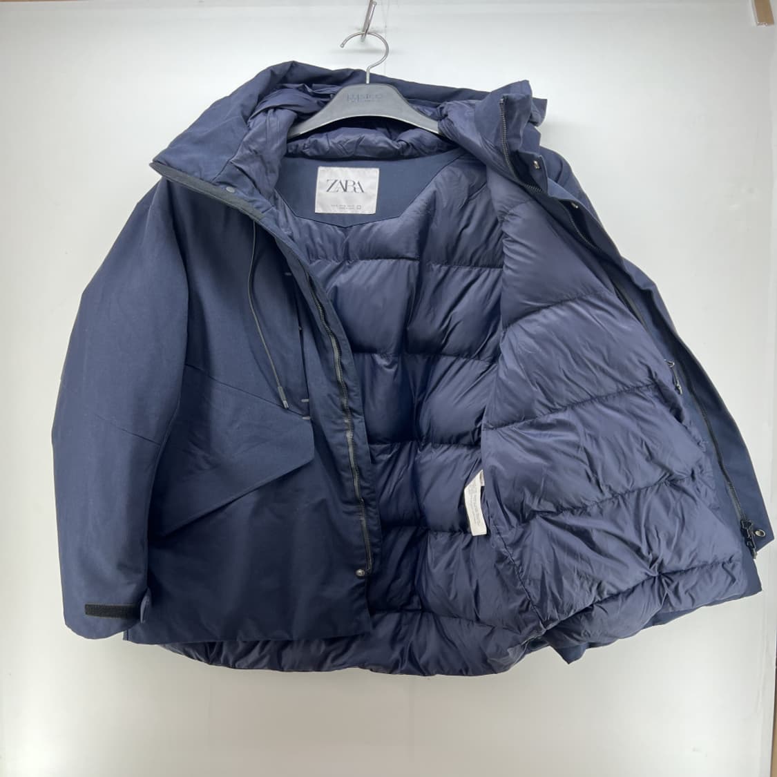 [m] 자라 남자 다운패딩 자켓 네이비 점퍼 상품이미지5