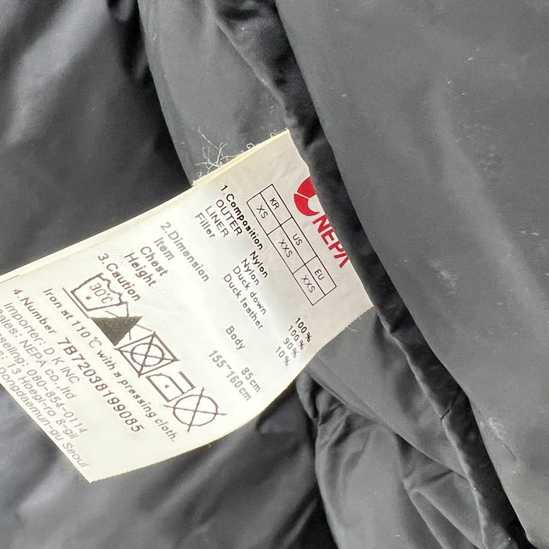 [85] 네파 블랙 빈티지 다운패딩 점퍼 상품이미지7