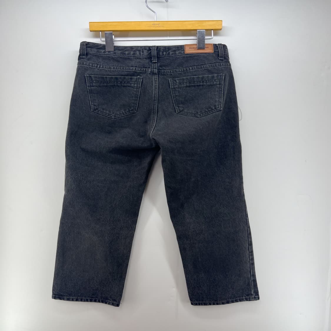 [S] 앤더슨벨 흑청 데님팬츠 슬림핏 빈티지 상품이미지3