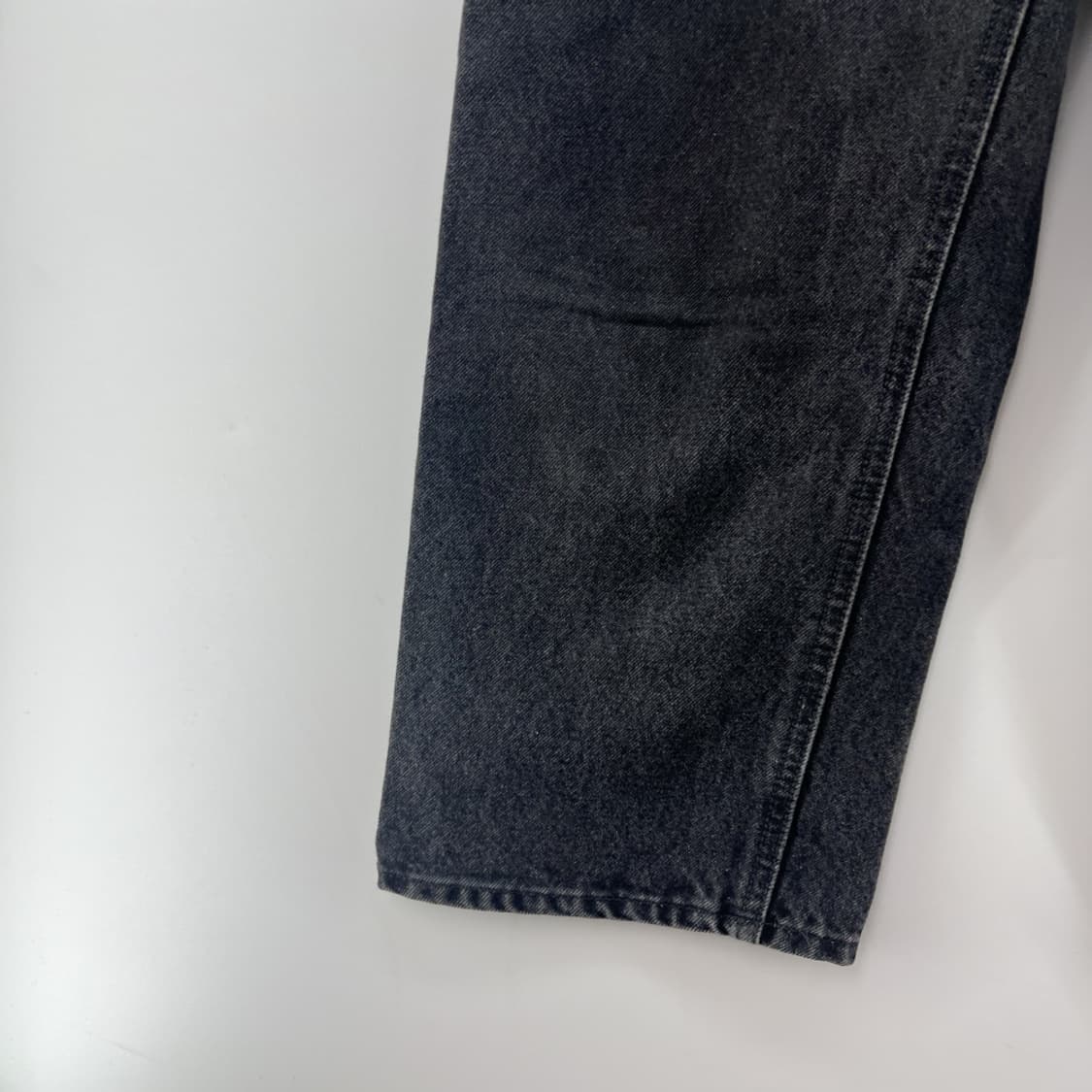 [S] 앤더슨벨 흑청 데님팬츠 슬림핏 빈티지 상품이미지5