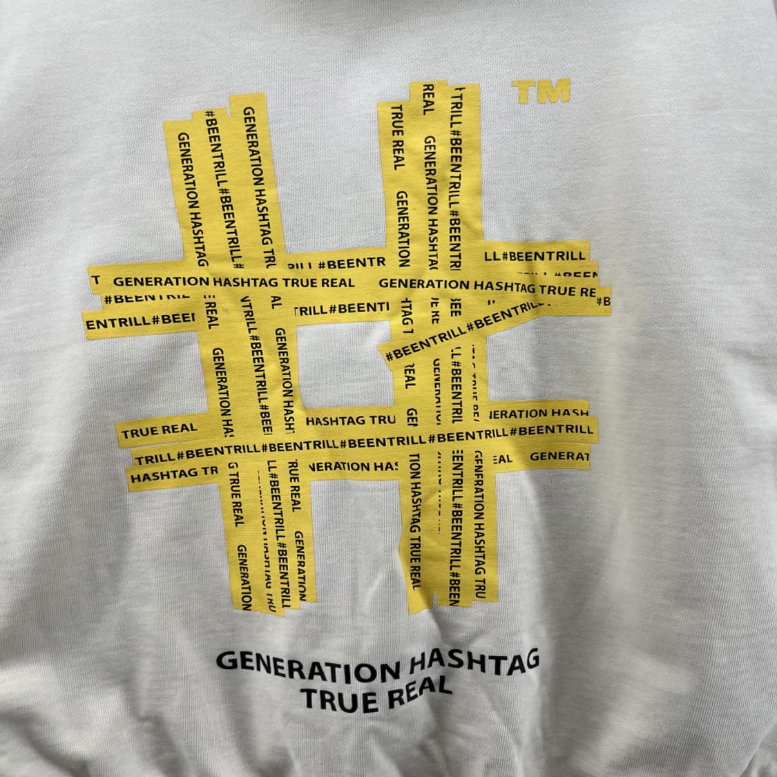 [L] 빈트릴 옐로우 테이핑 헤시태그 오버핏 남자 후드티셔츠 후디 상품이미지6