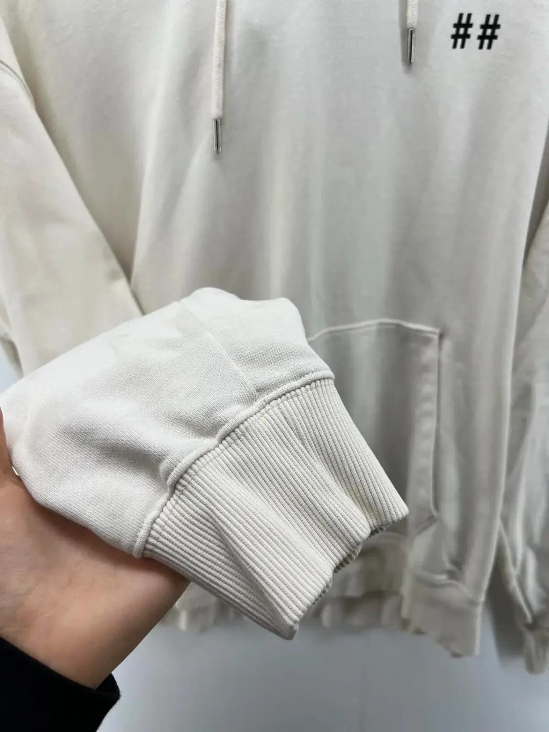 [L] 빈트릴 옐로우 테이핑 헤시태그 오버핏 남자 후드티셔츠 후디 상품이미지7