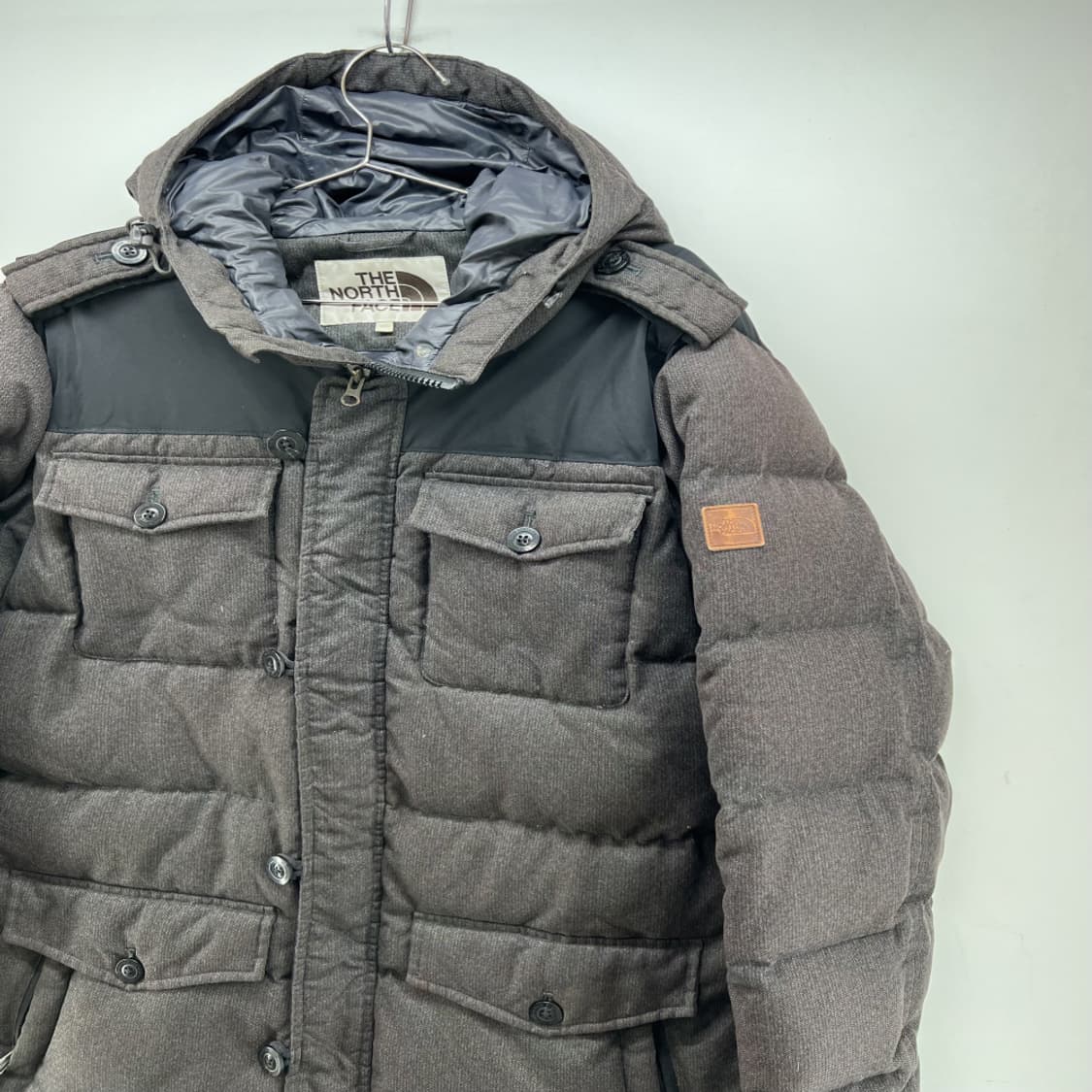 [XL] 노스페이스 남자 롱 패딩 다운 브라운 포켓 자켓 빈티지 올드스쿨 상품이미지2