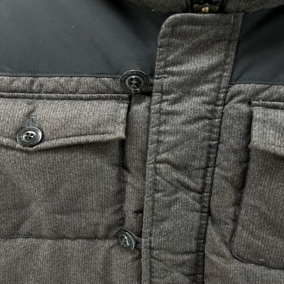 [XL] 노스페이스 남자 롱 패딩 다운 브라운 포켓 자켓 빈티지 올드스쿨 상품이미지5