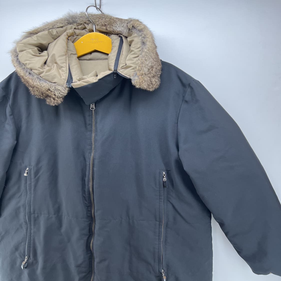 [48] 솔리드옴므 우영미 토끼털 리버시블 남자 양면 롱파카 상품이미지2