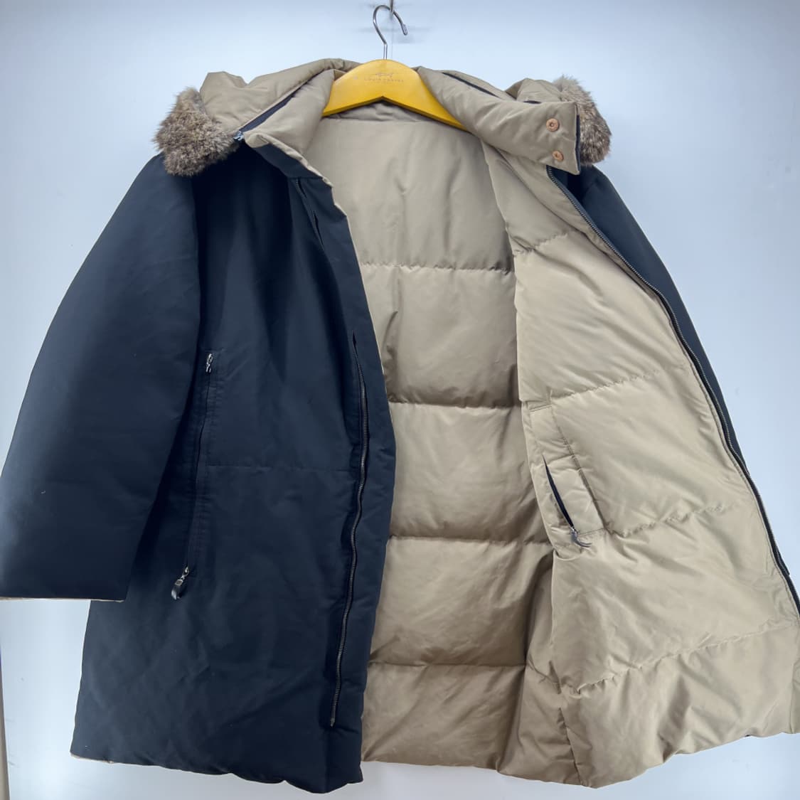 [48] 솔리드옴므 우영미 토끼털 리버시블 남자 양면 롱파카 상품이미지7