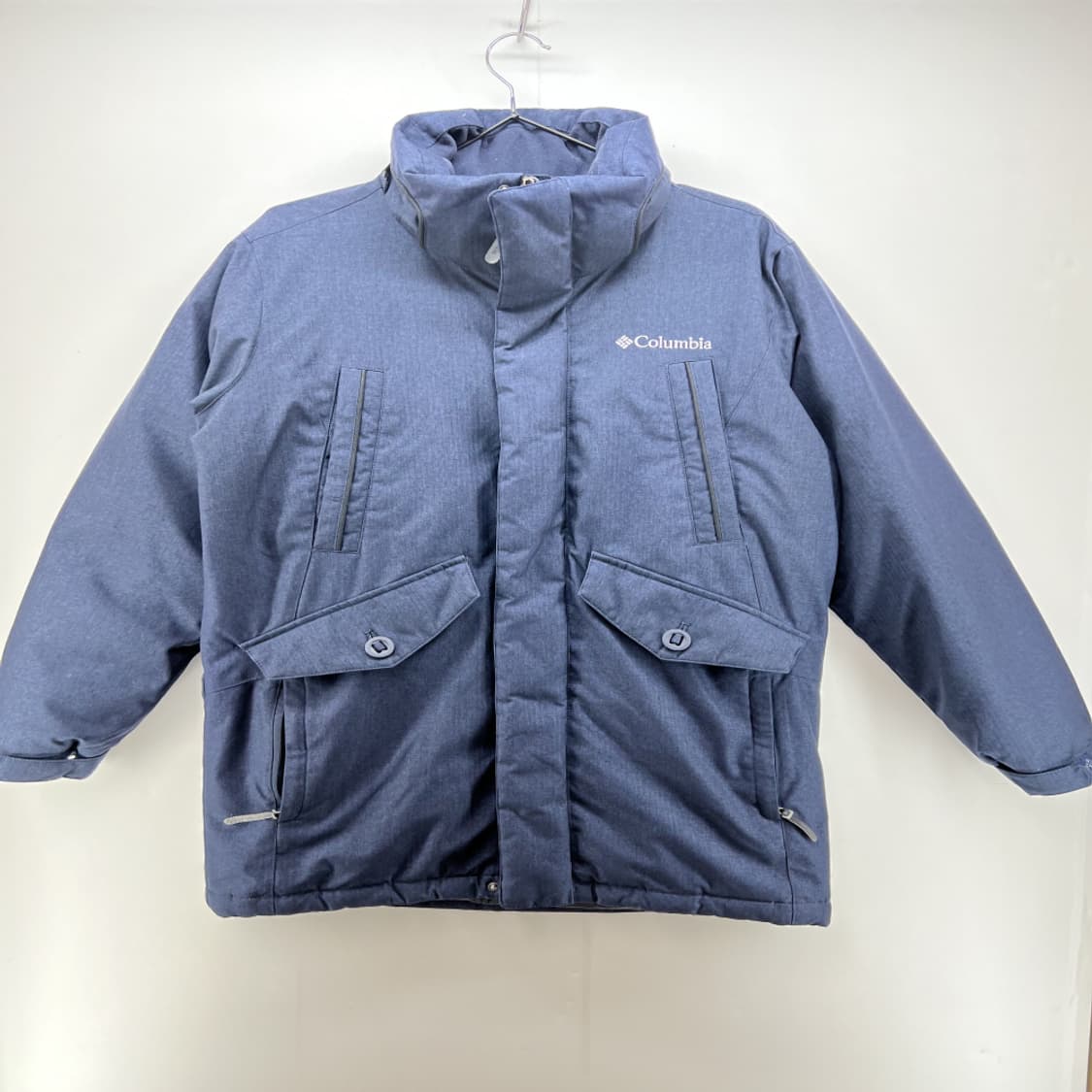 [90] 컬럼비아 여자 네이비 롱 오버핏 다운패딩 자켓 상품이미지1