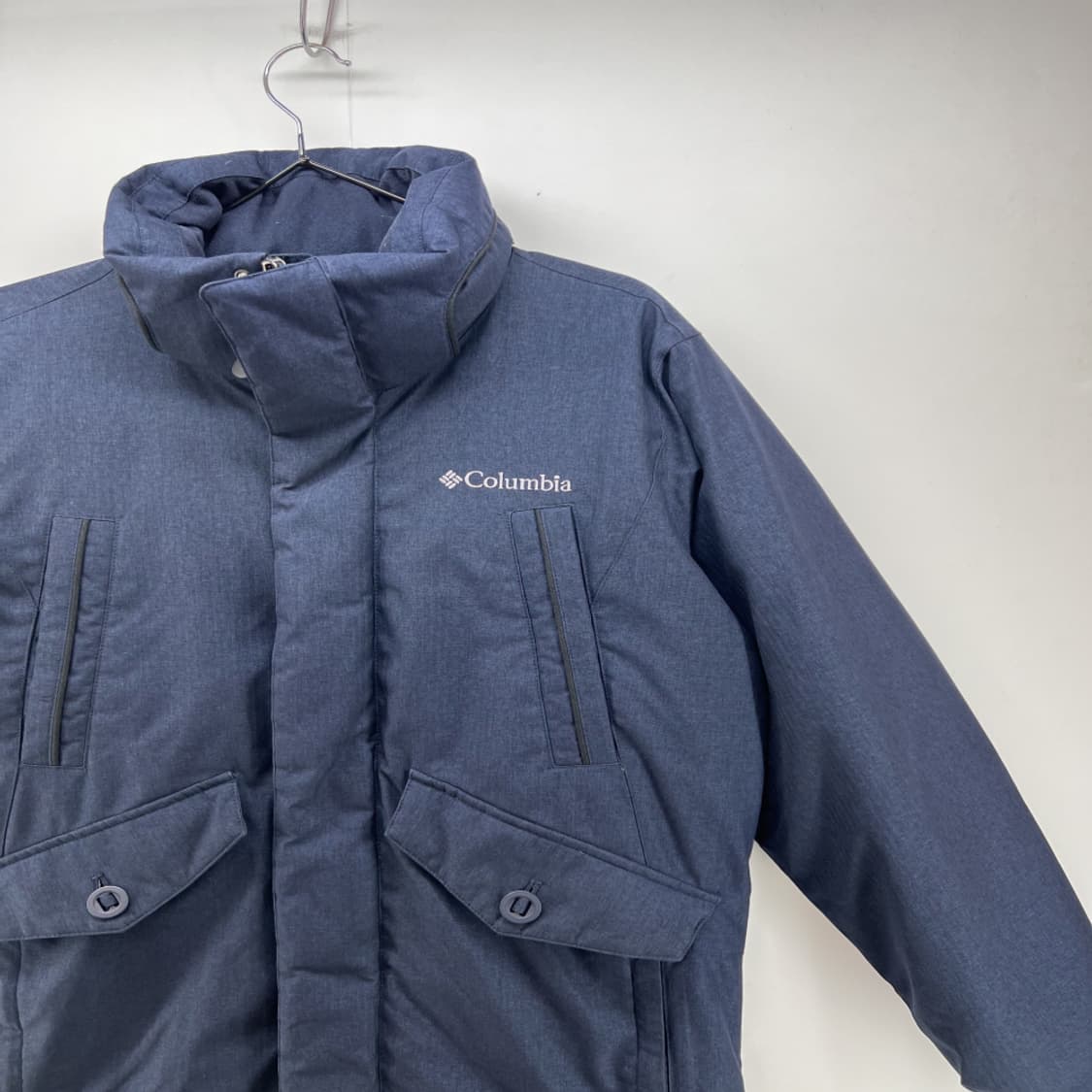 [90] 컬럼비아 여자 네이비 롱 오버핏 다운패딩 자켓 상품이미지2