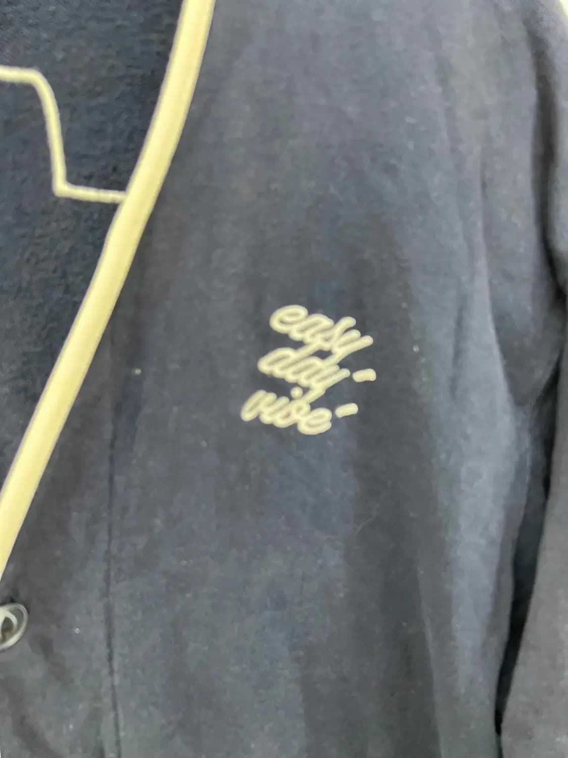 [L] 로맨틱크라운 오버핏 패치 남여공용 네이비 니트 유니크 빈티지 상품이미지2