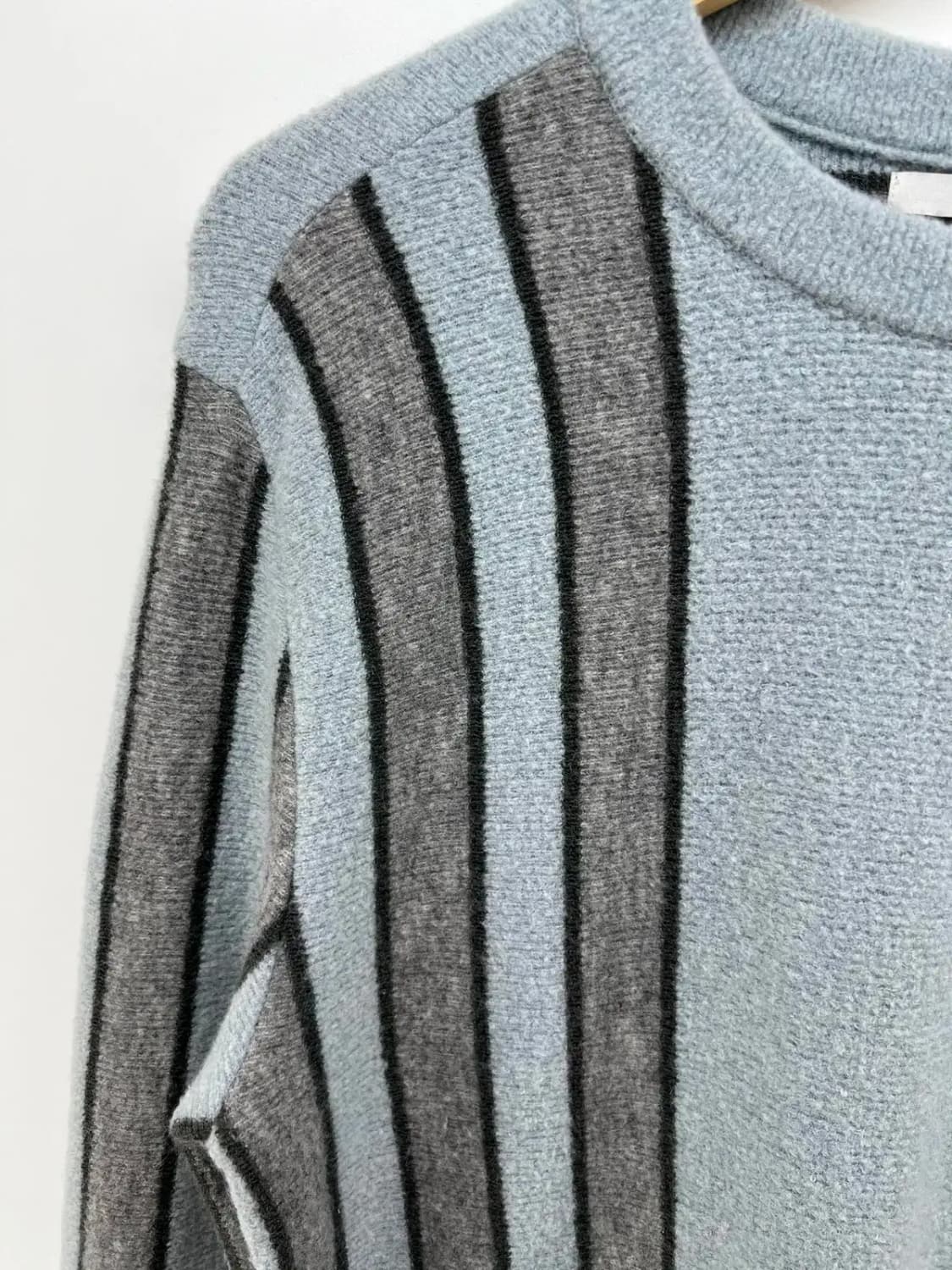 [100] 시스템옴므 모 나일론 알파카 스트라이프 남자 울니트 상품이미지3