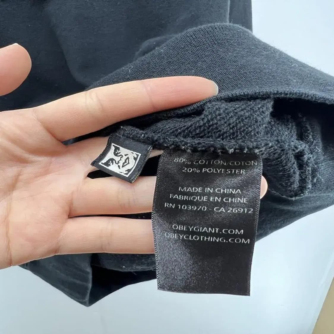 [S] OBEY 오베이 블랙 오버핏 후드티셔츠 세컨핸드 빈티지 후디 상품이미지6