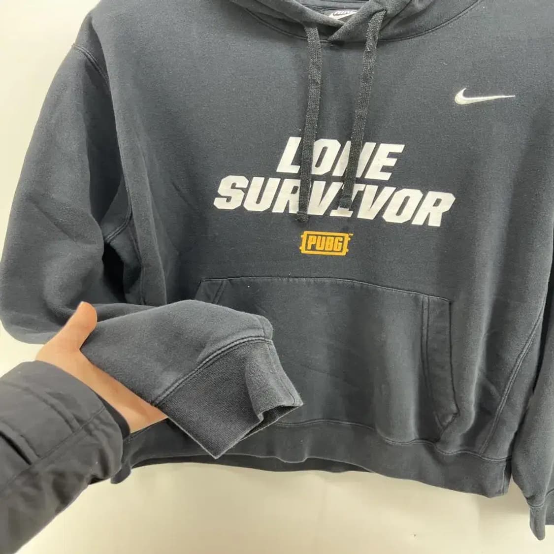 [L] 나이키 팀라인 기모 US핏 오버핏 클럽 블랙 후디 빈티지 상품이미지4