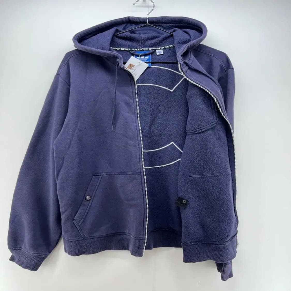 [105] 아디다스 올드스쿨 MASCOT 패치 후드티셔츠 퍼플 상품이미지6