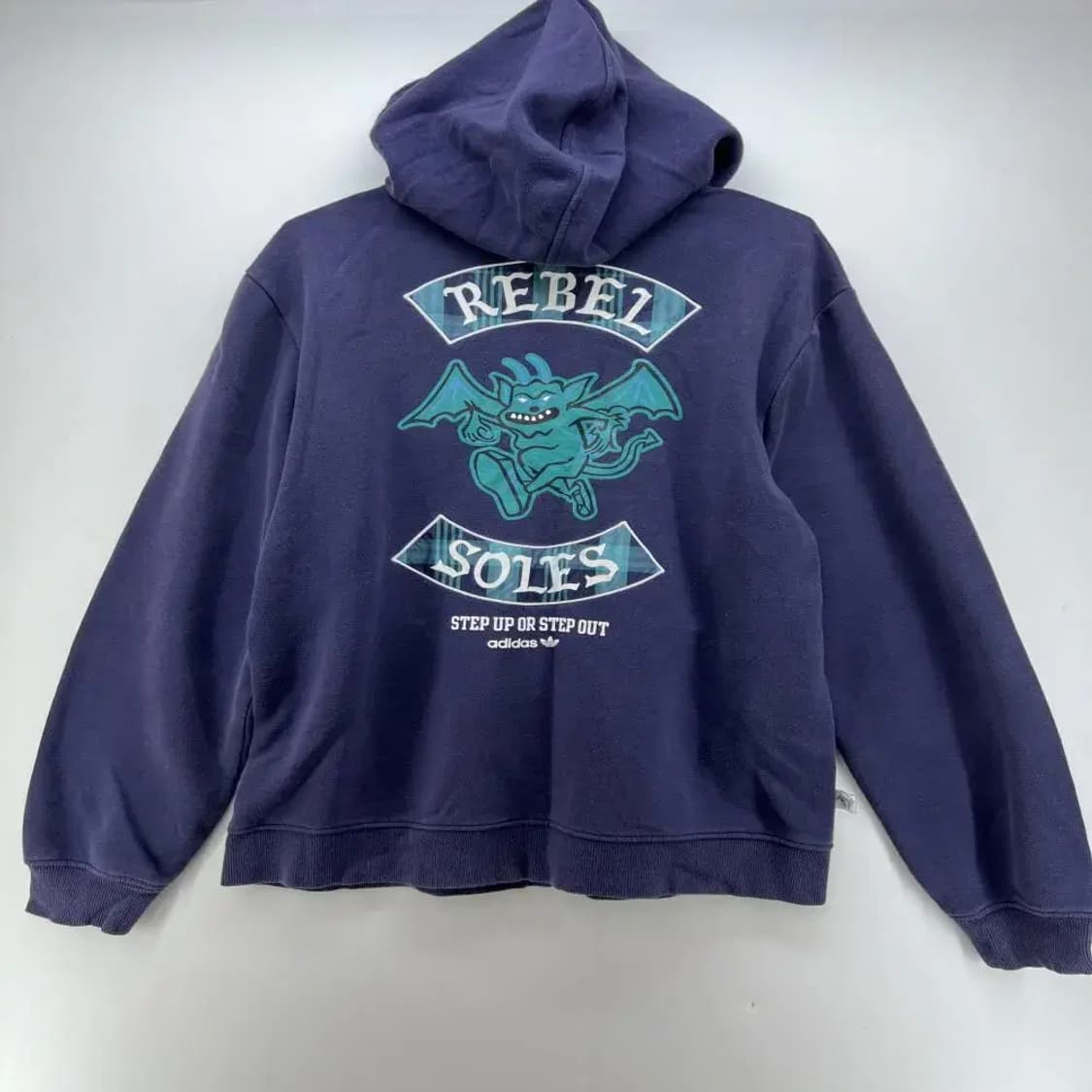 [105] 아디다스 올드스쿨 MASCOT 패치 후드티셔츠 퍼플 상품이미지7