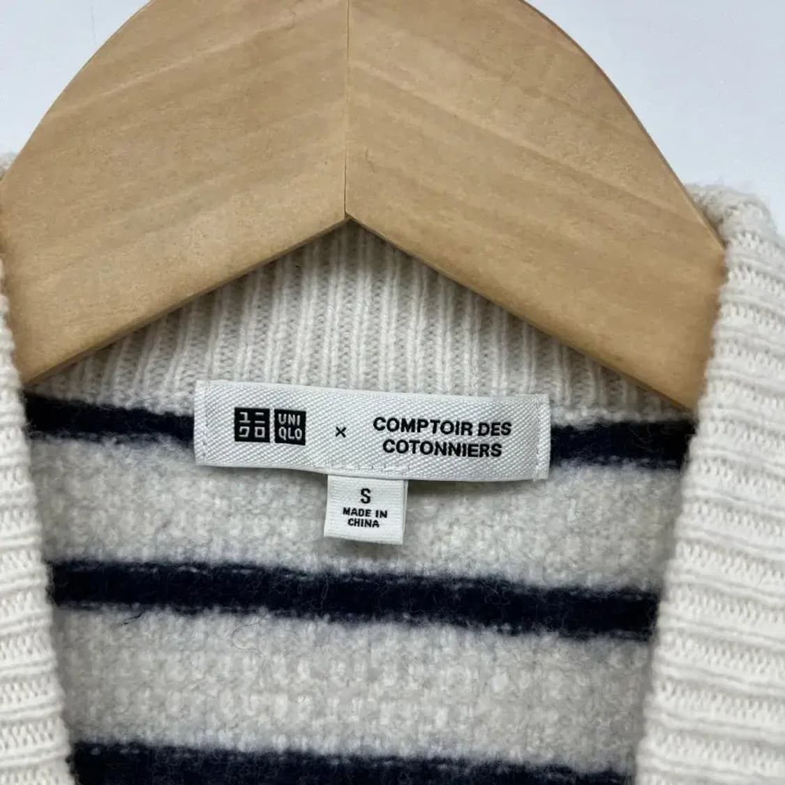 [S] 유니클로X꼼데와데꼬또니에 여자 스트라이프 니트 웨어 빈티지새상품급 상품이미지4