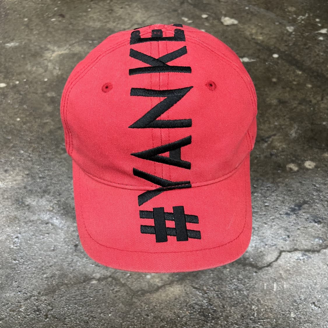 양키스 로고 볼캡 레드 모자 빈티지 상품이미지1