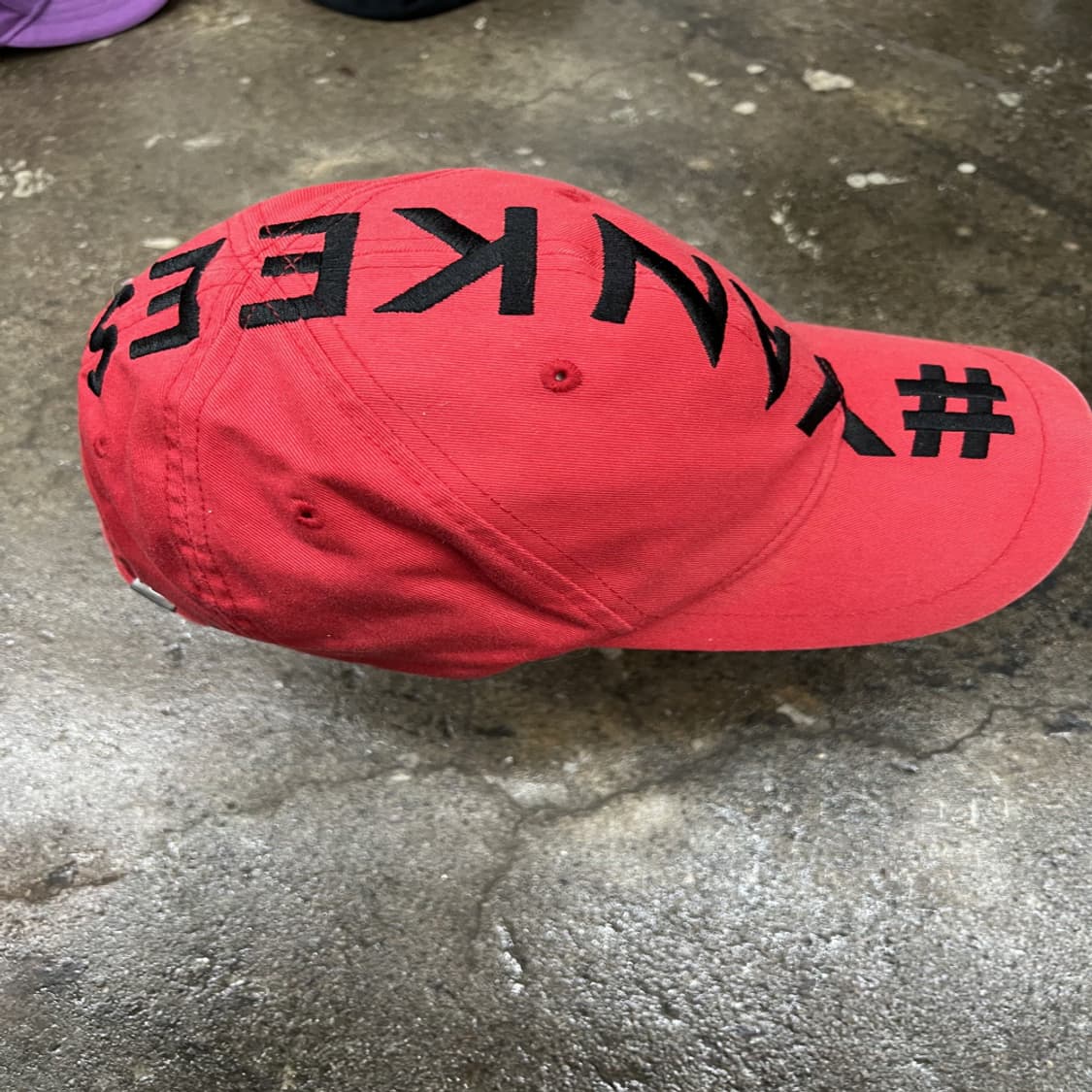 양키스 로고 볼캡 레드 모자 빈티지 상품이미지4