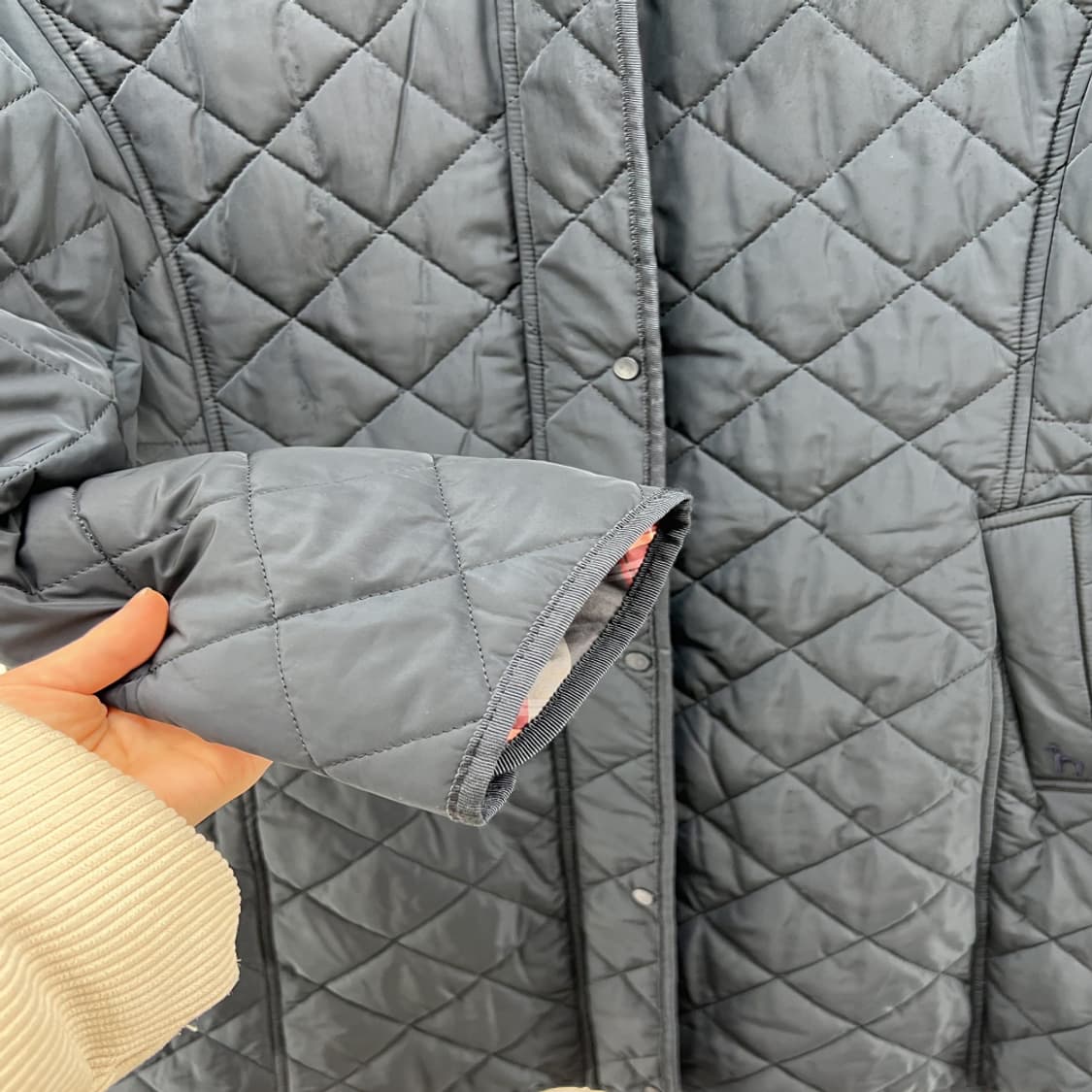 [95] 헤지스 네이비 퀄팅 캐주얼점퍼 WSJU9A001 N2 빈티지 상품이미지4