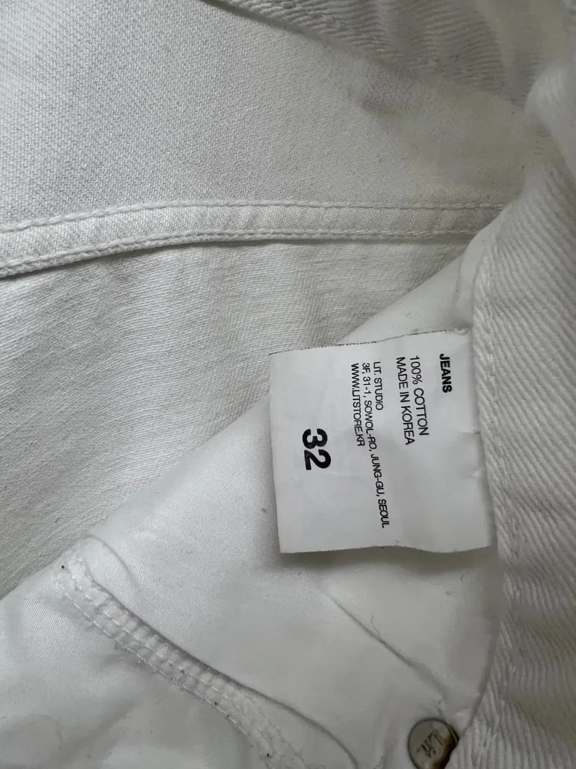 [32] LIT 데님 남자 팬츠 (화이트) 빈티지 슬림팬츠 상품이미지6