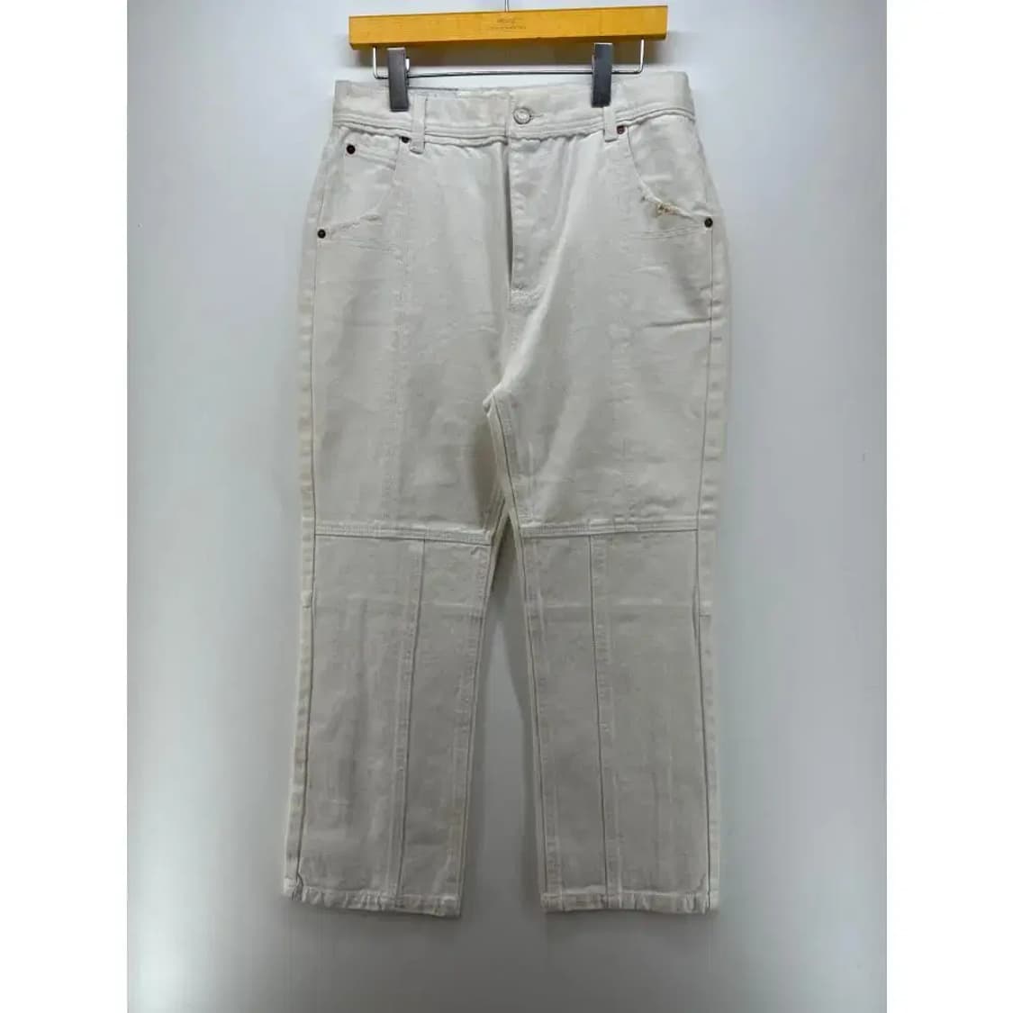 [M] 앤더슨벨 화이트 면바지 데님팬츠 유니크 청바지 빈티지 B그레이드 상품이미지1