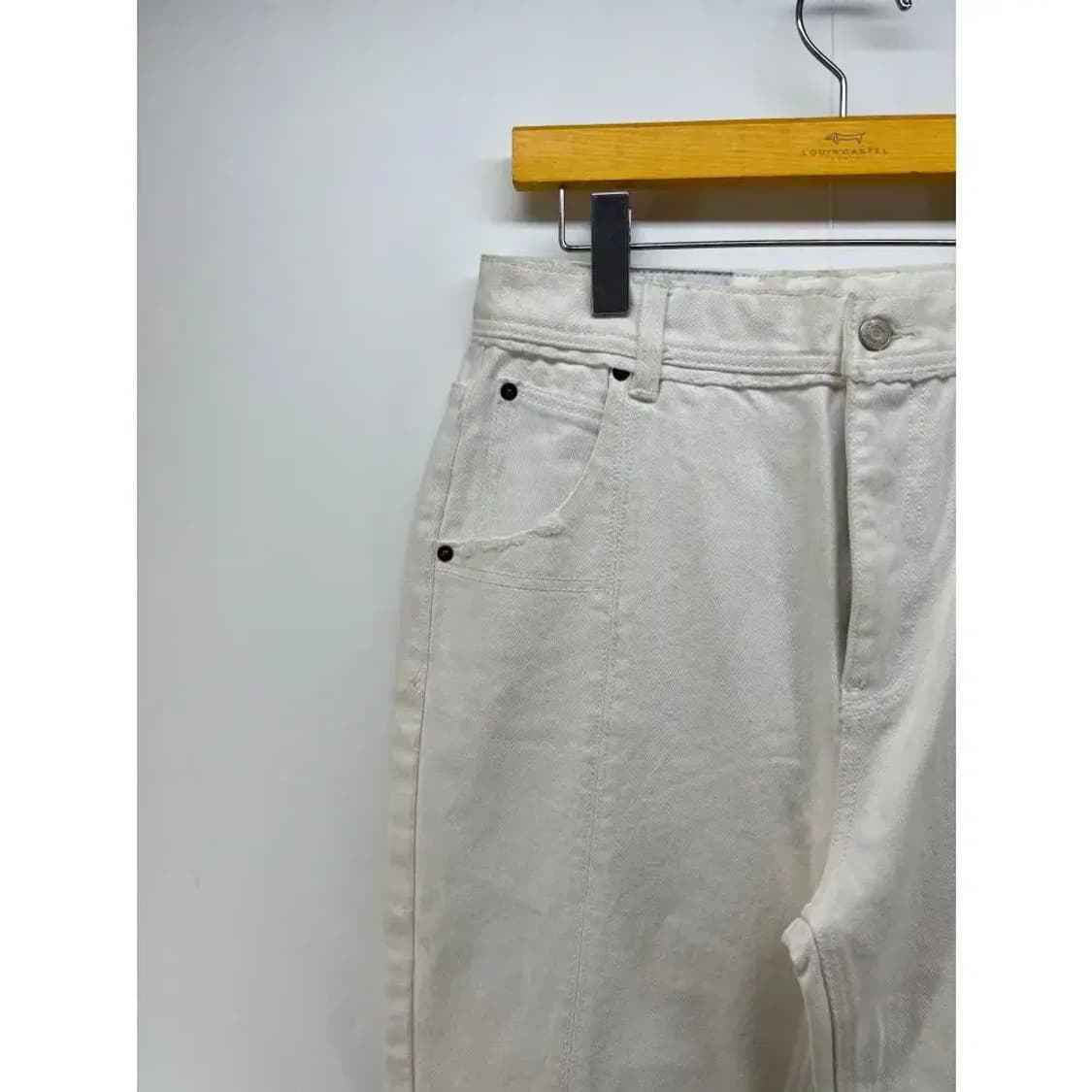 [M] 앤더슨벨 화이트 면바지 데님팬츠 유니크 청바지 빈티지 B그레이드 상품이미지2