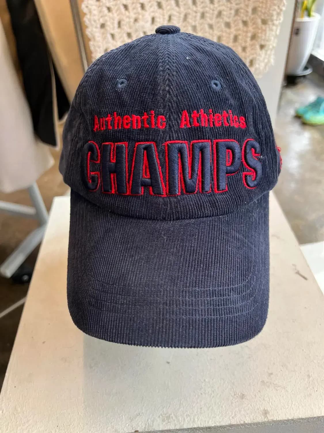 [os] 챔피언 코듀로이 네이비 로고자수 빈티지 올드스쿨 볼캡모자 상품이미지1