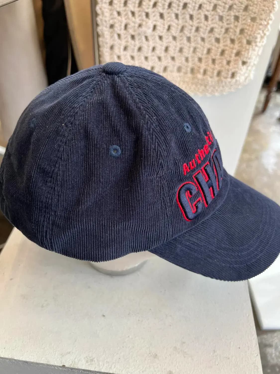 [os] 챔피언 코듀로이 네이비 로고자수 빈티지 올드스쿨 볼캡모자 상품이미지3
