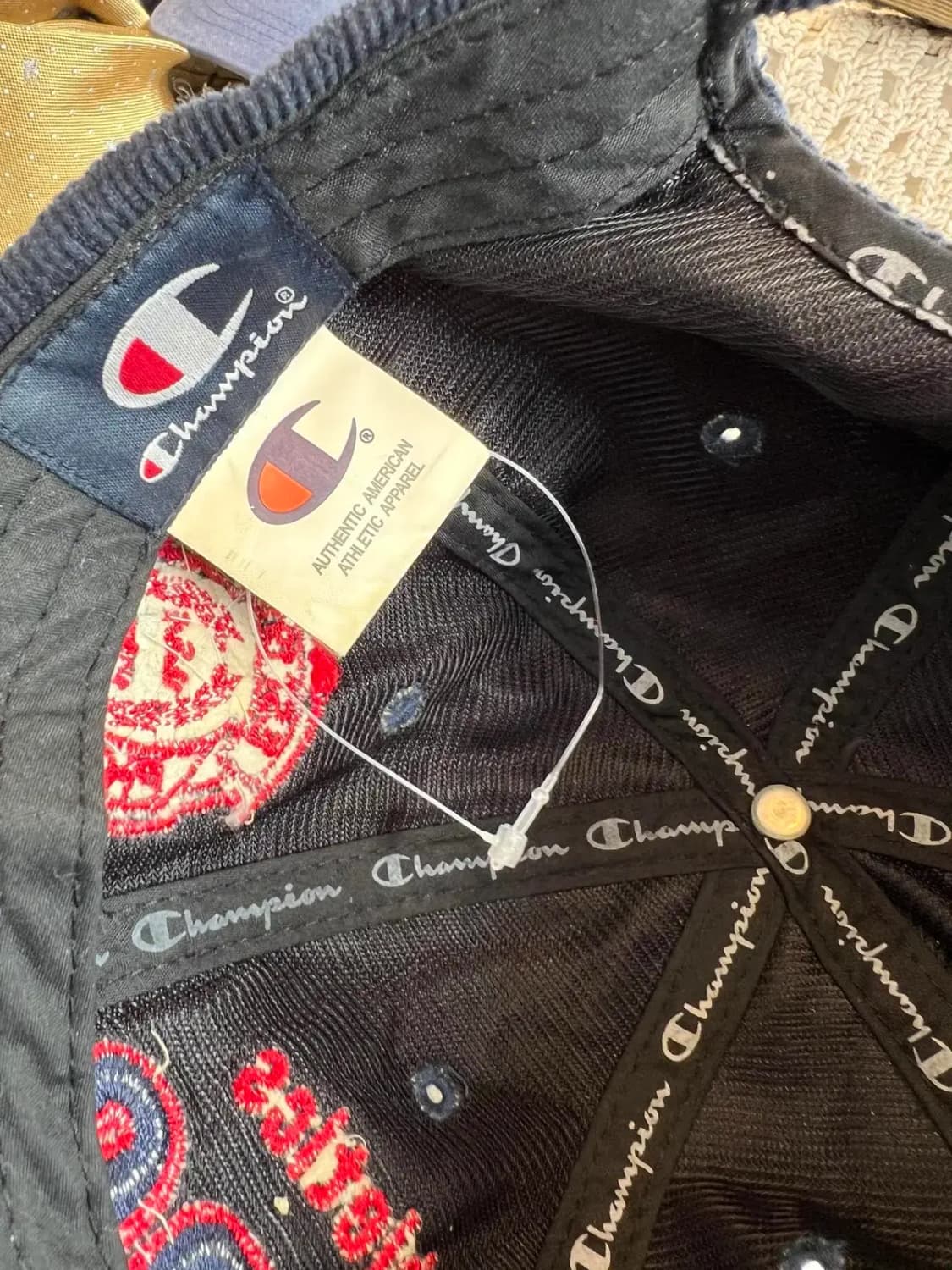 [os] 챔피언 코듀로이 네이비 로고자수 빈티지 올드스쿨 볼캡모자 상품이미지4