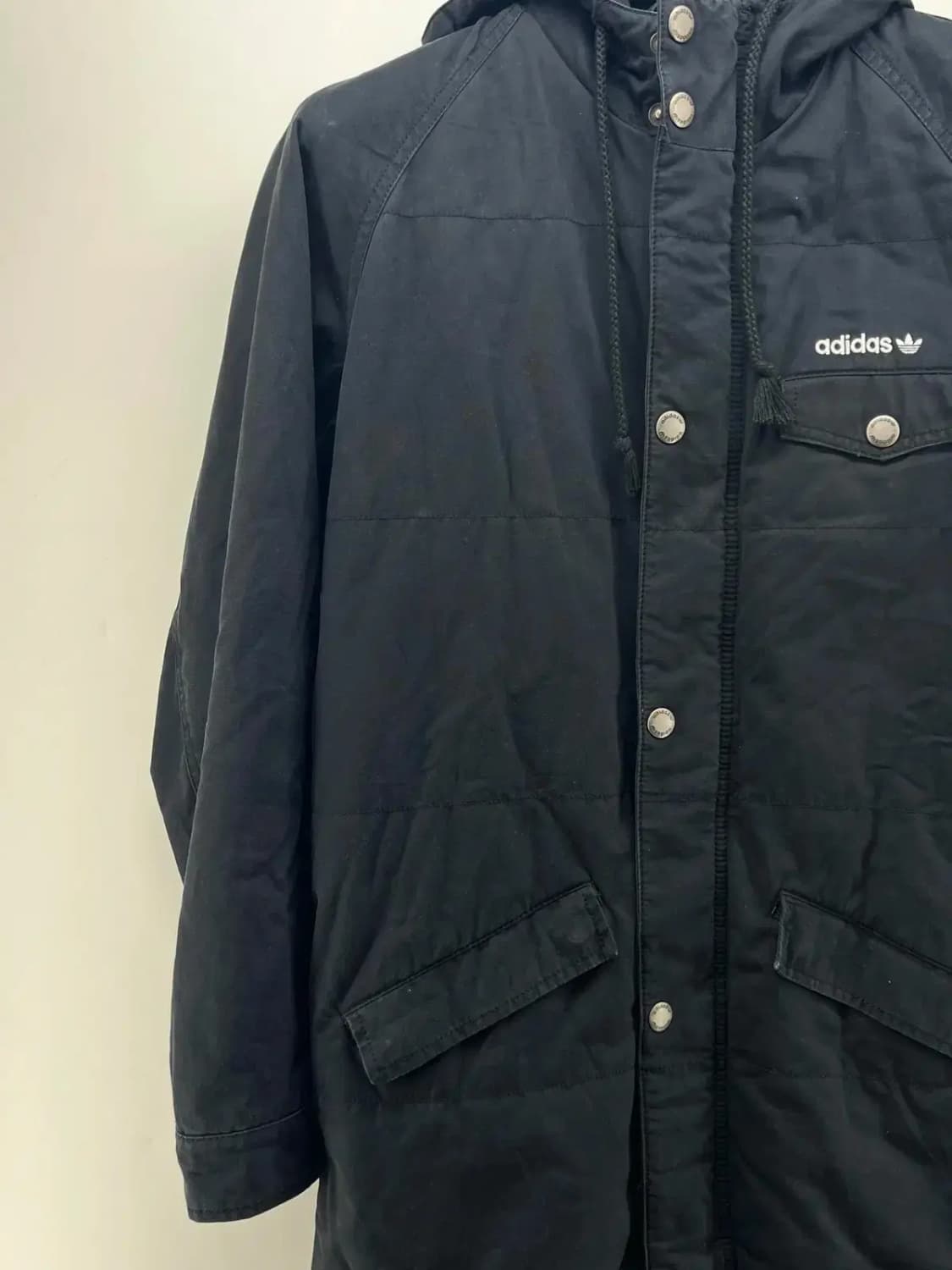 (100) 아디다스 오리지널스 불꽃로고 체크안감 봄파카다운 상품이미지3