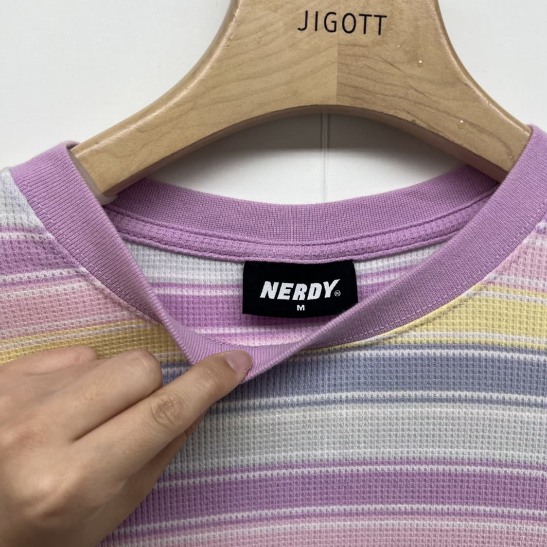 [m] 널디 멀티컬러 스트라이프 긴팔티셔츠 빈티지 상품이미지3