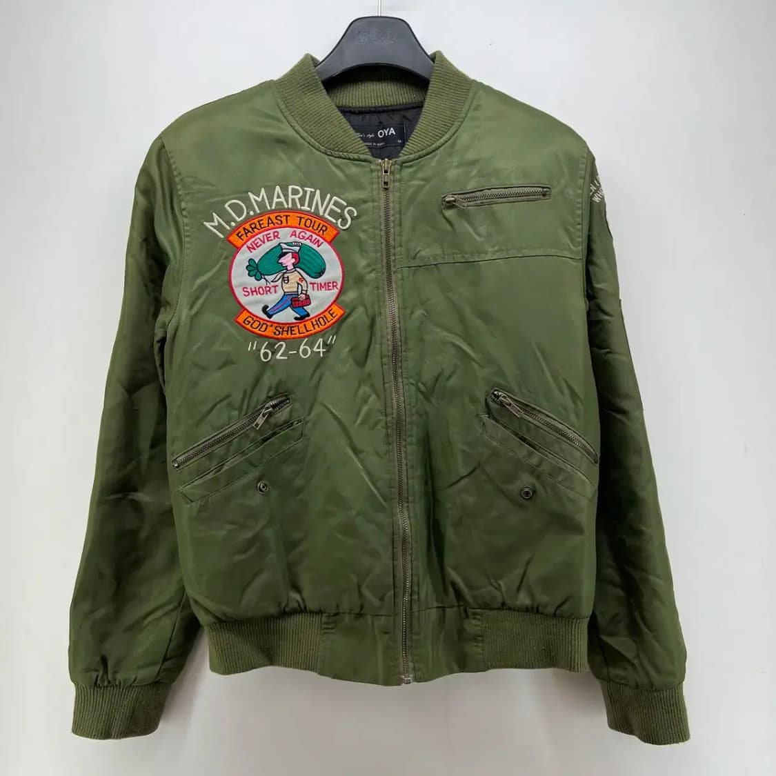 [M] OYA 남여공용 패치 MA1맛 항공점퍼 누빔자켓 빈티지 상품이미지3
