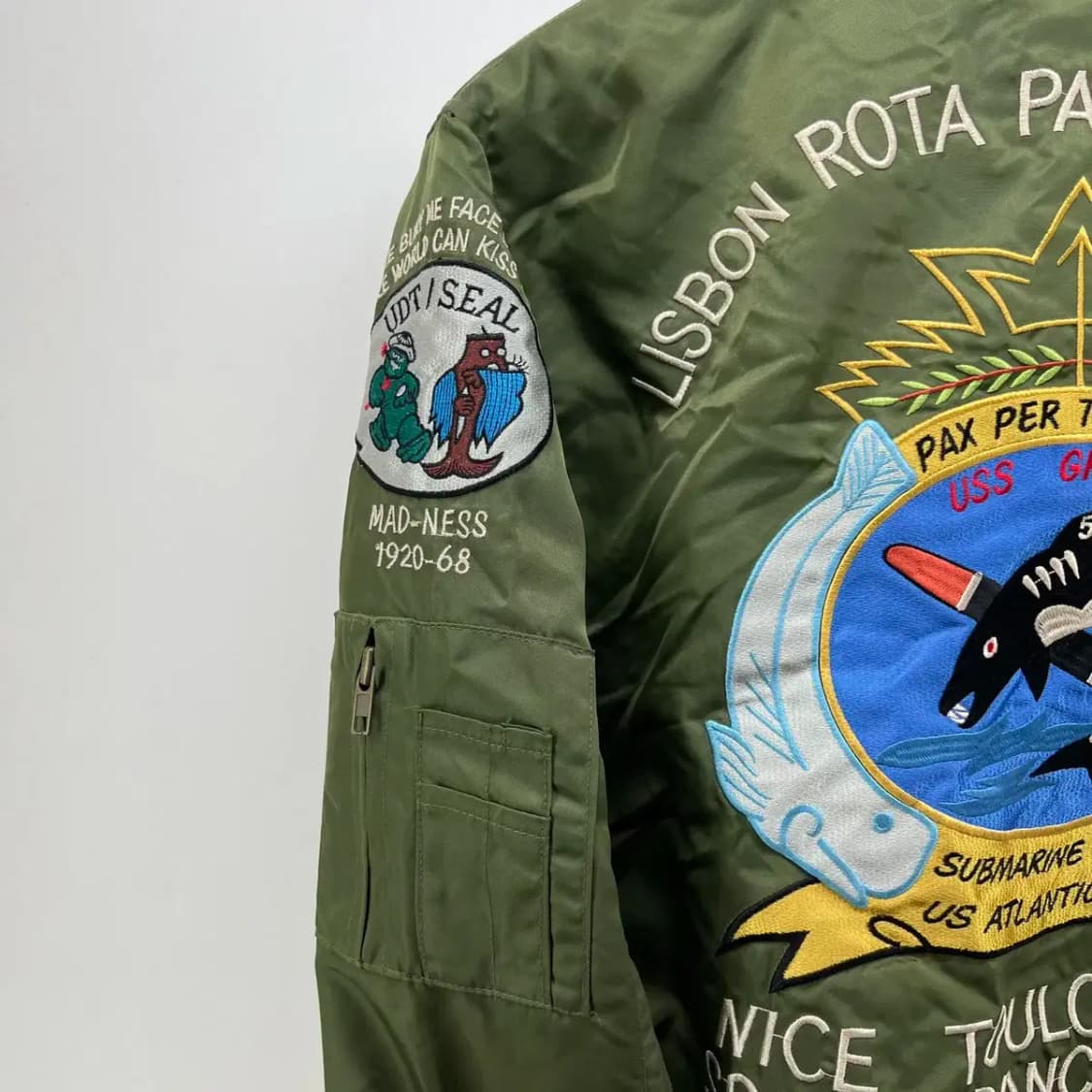 [M] OYA 남여공용 패치 MA1맛 항공점퍼 누빔자켓 빈티지 상품이미지6