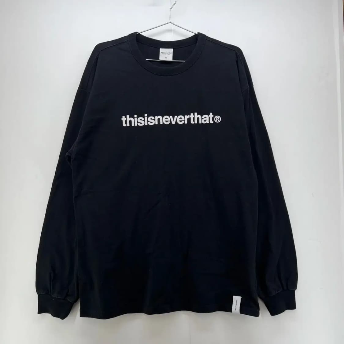 [M] 디스이즈네버댓 디네댓 로고 쭉티 긴팔 티셔츠 블랙 검정긴팔 상품이미지1