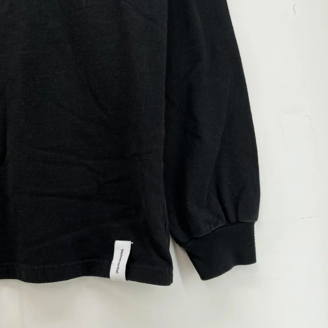 [M] 디스이즈네버댓 디네댓 로고 쭉티 긴팔 티셔츠 블랙 검정긴팔 상품이미지3