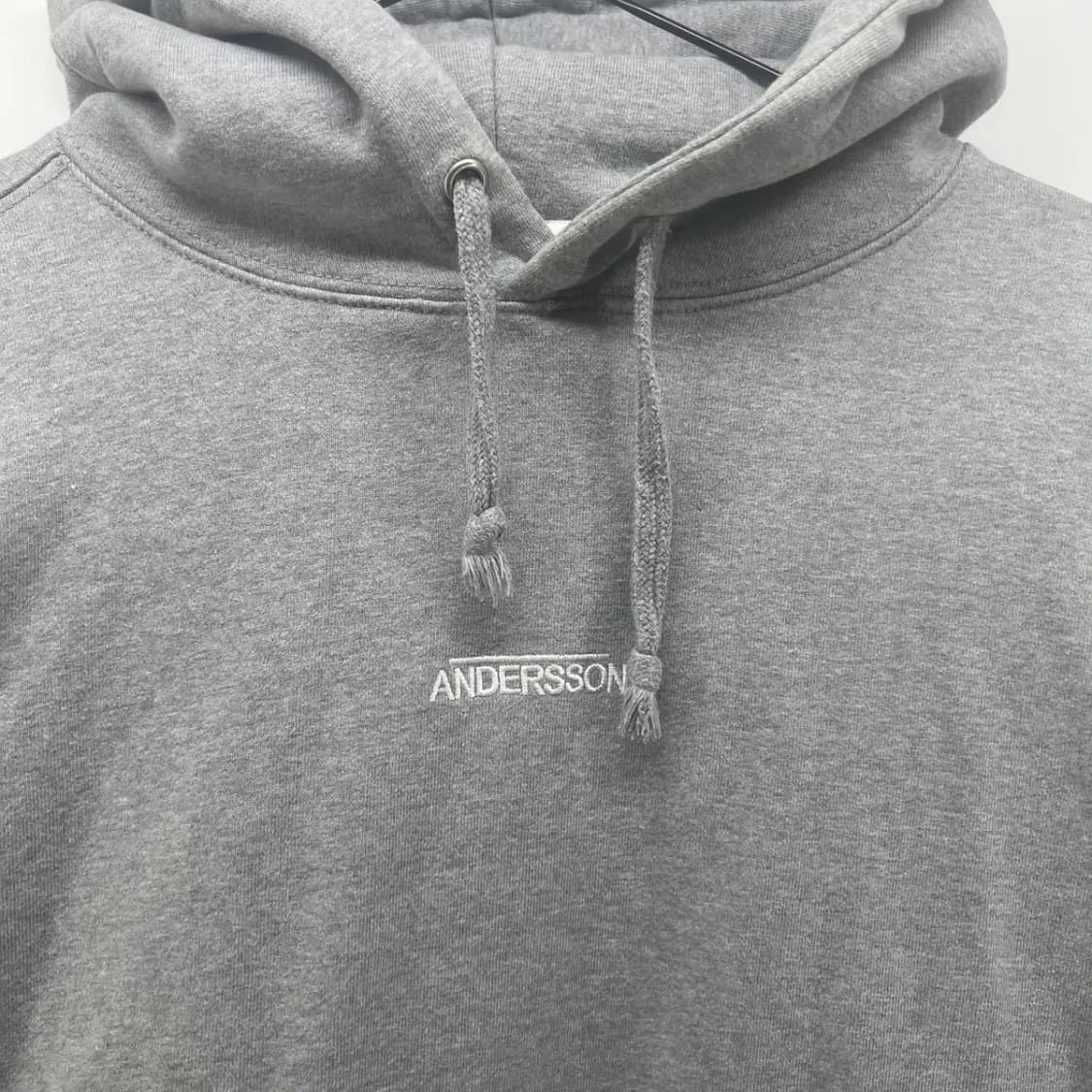 [M] ANDERSSON 오버핏 회색 그레이 남여공용 후디 후드티셔츠 상품이미지2