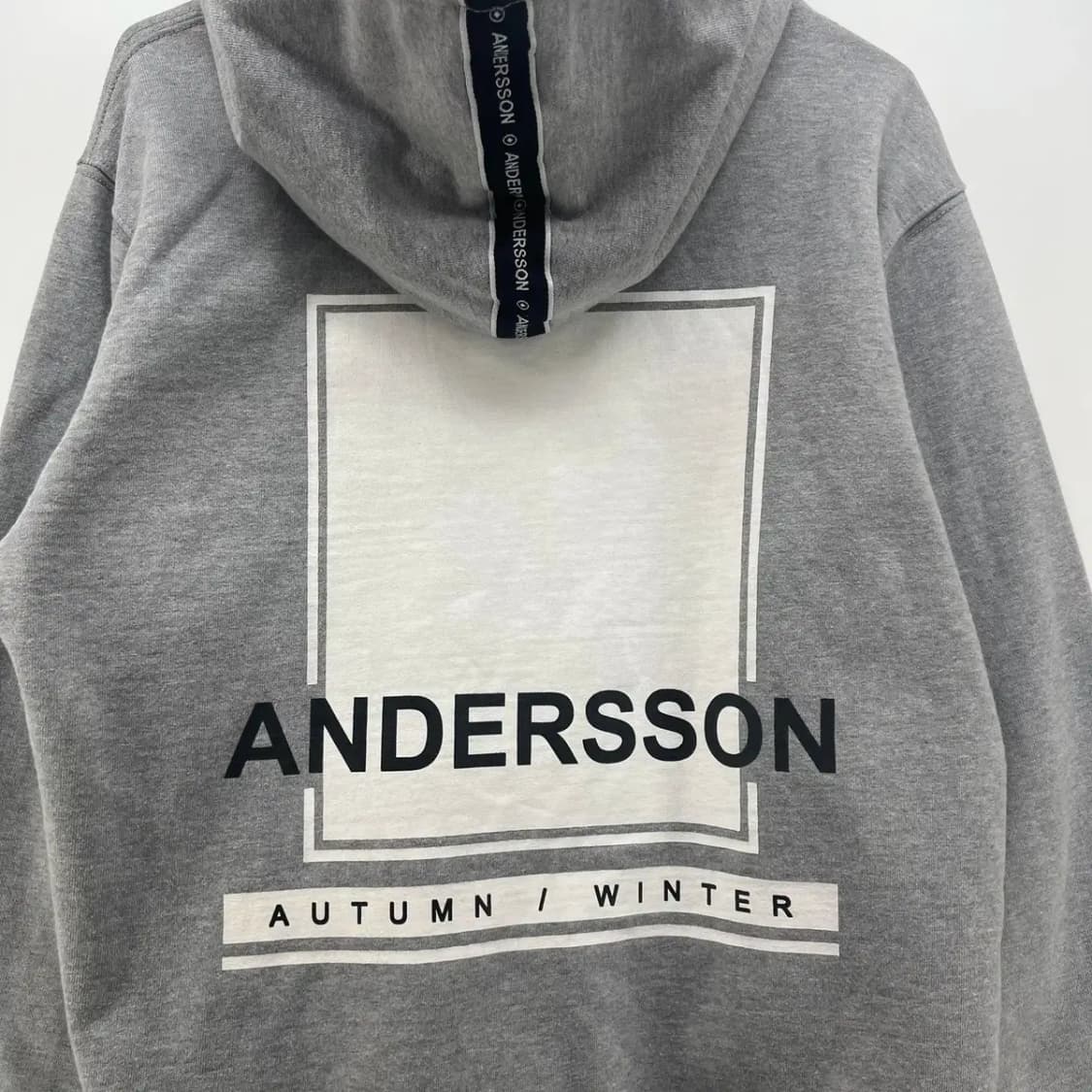 [M] ANDERSSON 오버핏 회색 그레이 남여공용 후디 후드티셔츠 상품이미지6