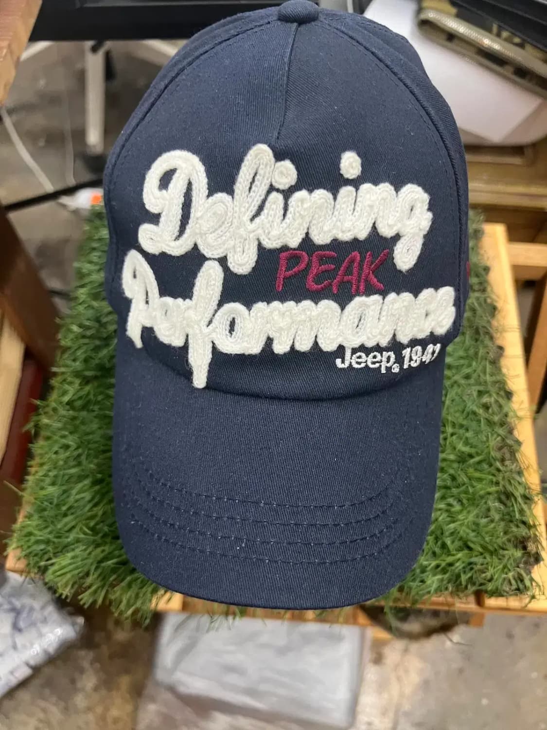 [ONE] JEEP 지프 자수로고 패치 빈티지 볼캡 모자 네이비 상품이미지1