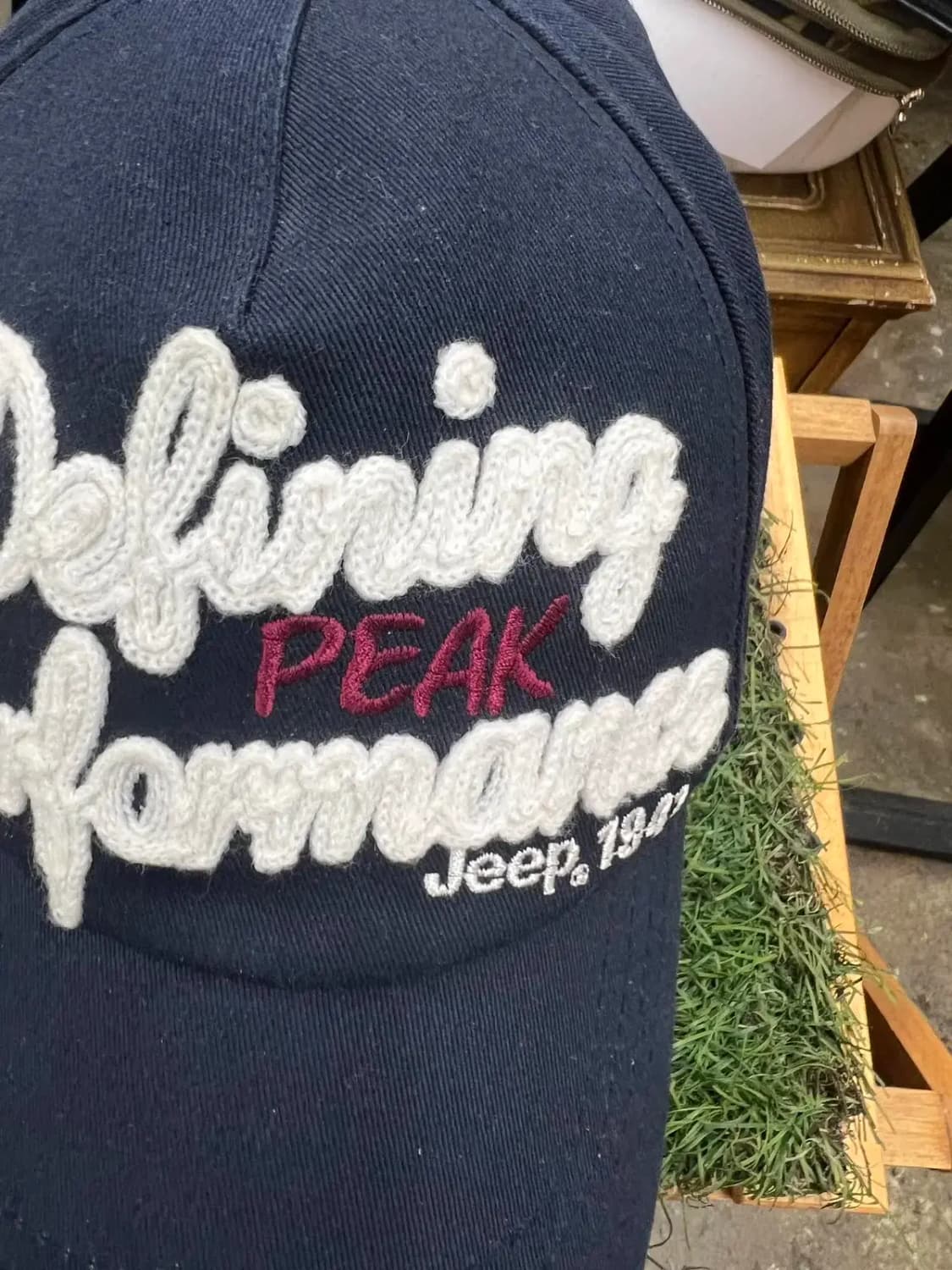 [ONE] JEEP 지프 자수로고 패치 빈티지 볼캡 모자 네이비 상품이미지2