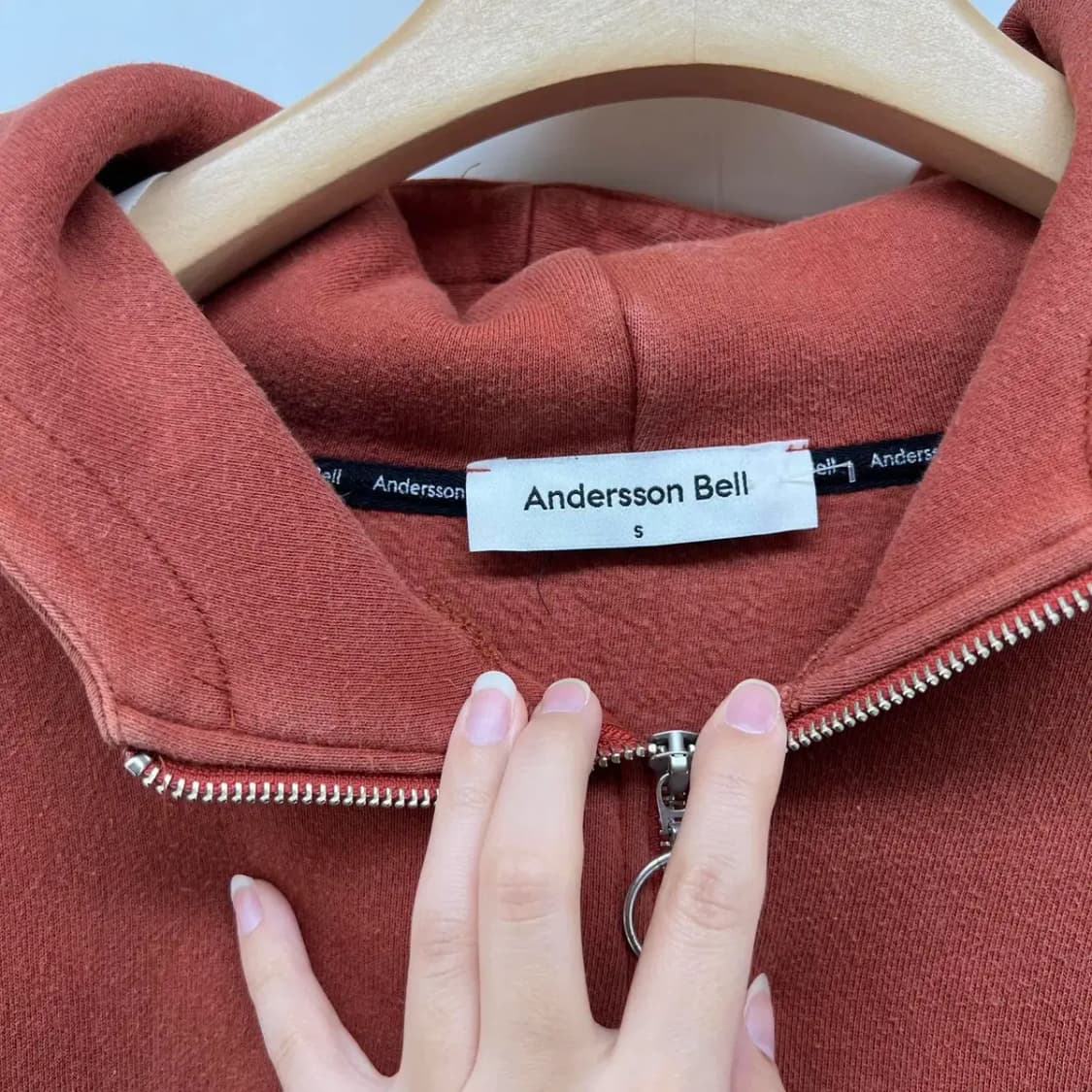 [S] 앤더슨벨 오버핏 남여공용 집업 티셔츠 빈티지 상품이미지2