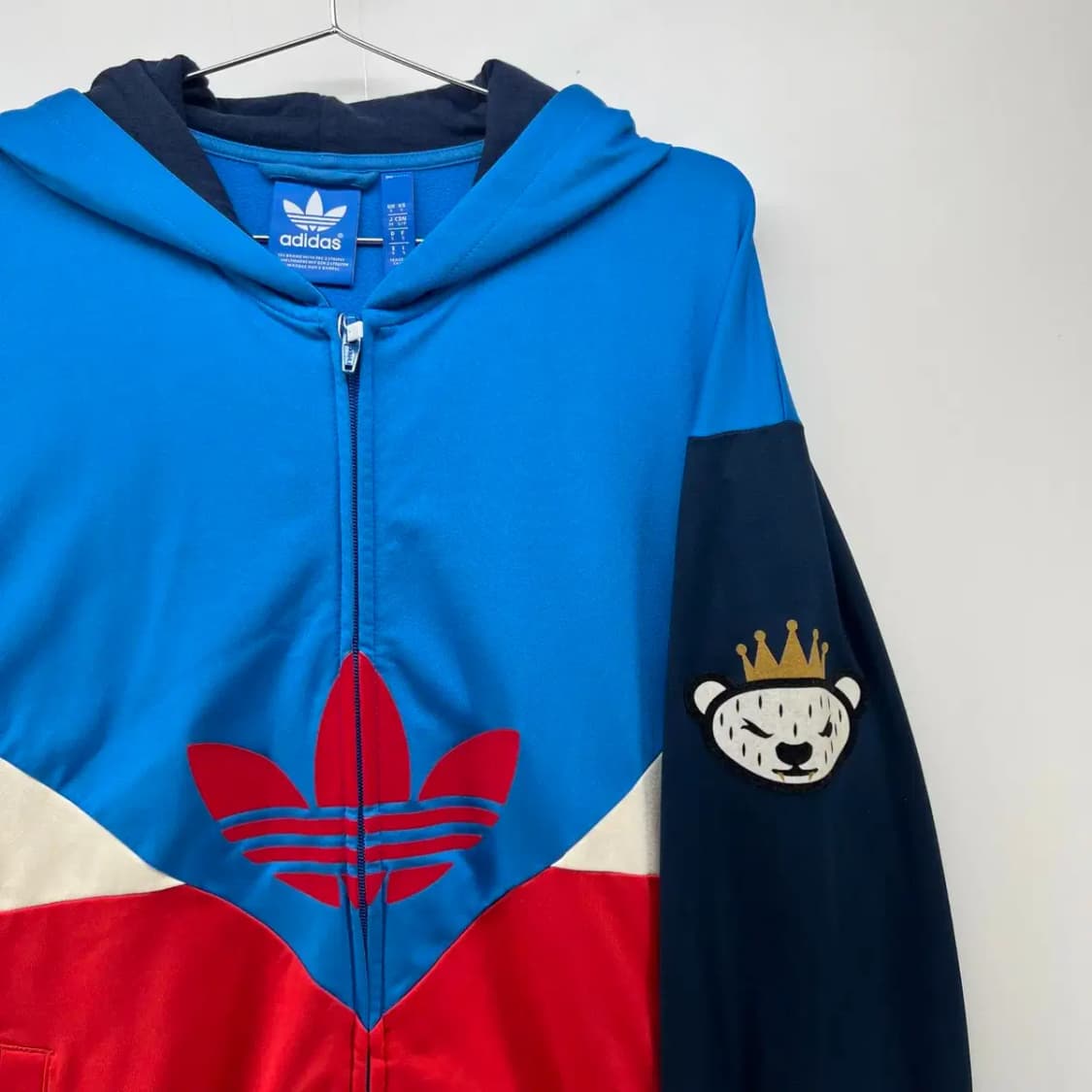 [S] 아디다스 오버핏 여성 멀티컬러 투톤 빈티지 y2k 후드티셔츠후디 상품이미지3