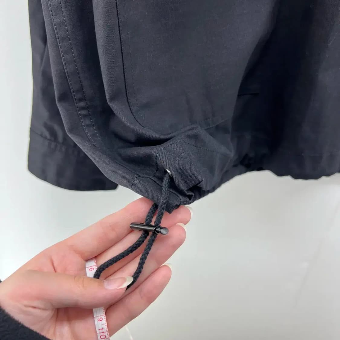 [L] 파르티멘토 포켓 남여공용 오버핏 빈티지 블랙 바람막이 점퍼 자켓 상품이미지4