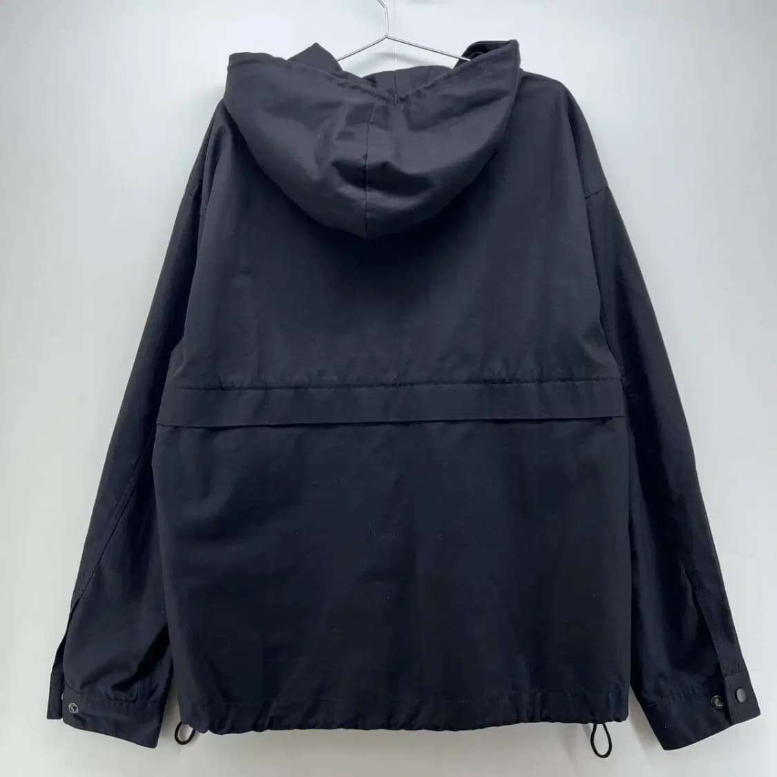 [L] 파르티멘토 포켓 남여공용 오버핏 빈티지 블랙 바람막이 점퍼 자켓 상품이미지6