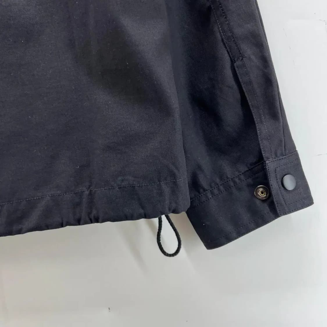 [L] 파르티멘토 포켓 남여공용 오버핏 빈티지 블랙 바람막이 점퍼 자켓 상품이미지7