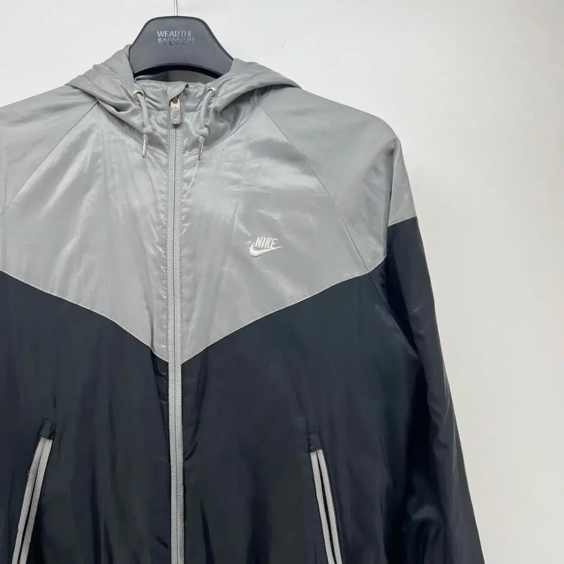 여자 라지 나이키 투톤 윈드러너 다운점퍼 얇은패딩 자켓 상품이미지2