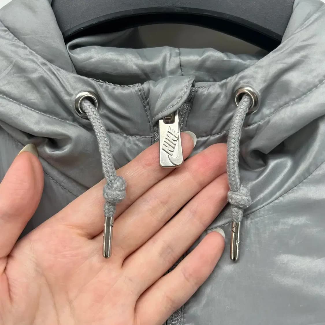 여자 라지 나이키 투톤 윈드러너 다운점퍼 얇은패딩 자켓 상품이미지3