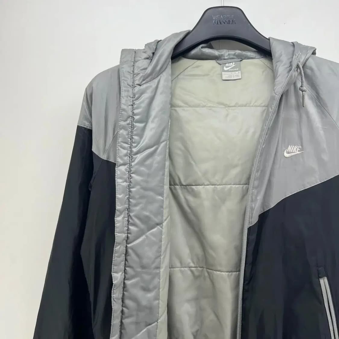 여자 라지 나이키 투톤 윈드러너 다운점퍼 얇은패딩 자켓 상품이미지5