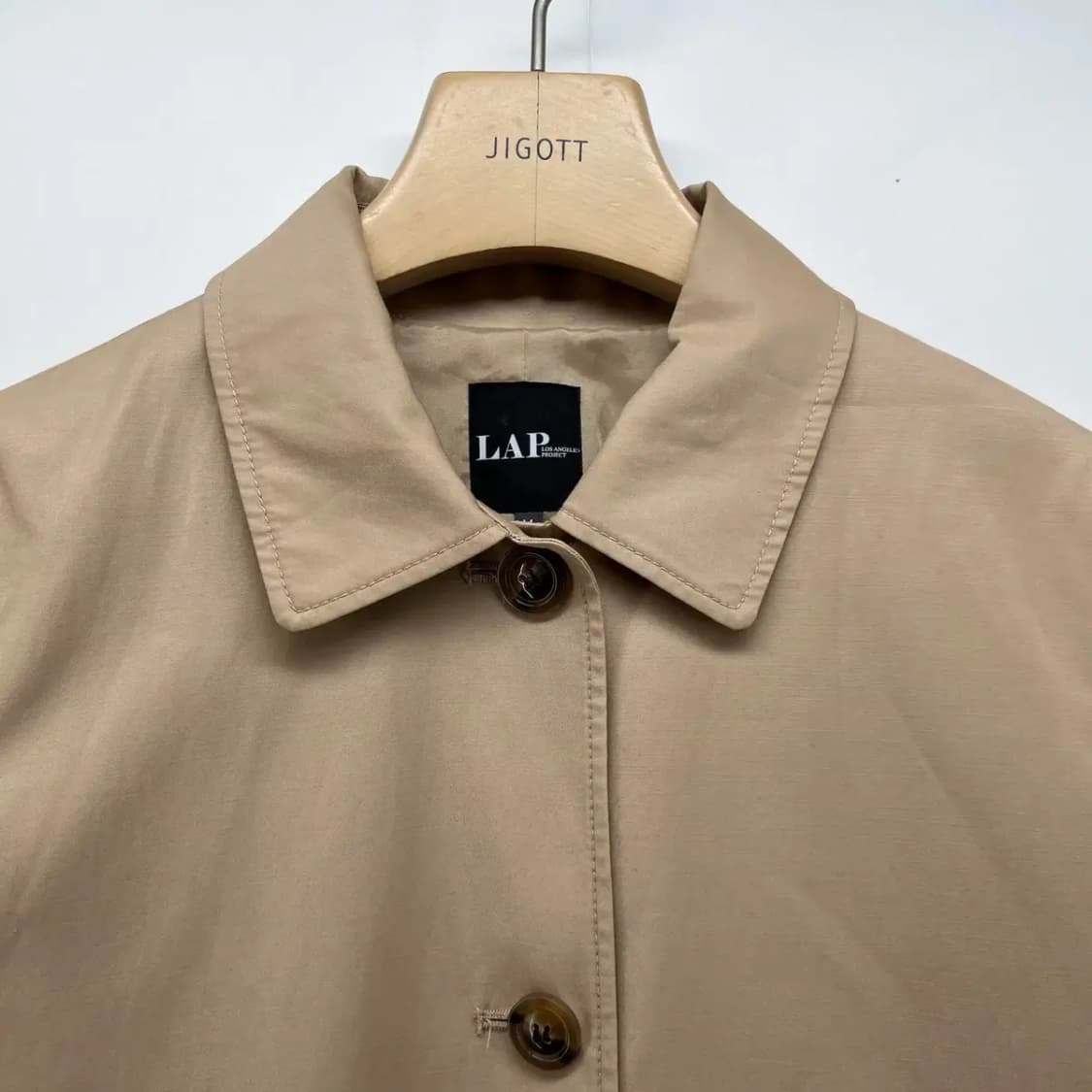 M LAP 여자 봄 파카 코트 롱코트 베이지 빈티지룩 상품이미지2