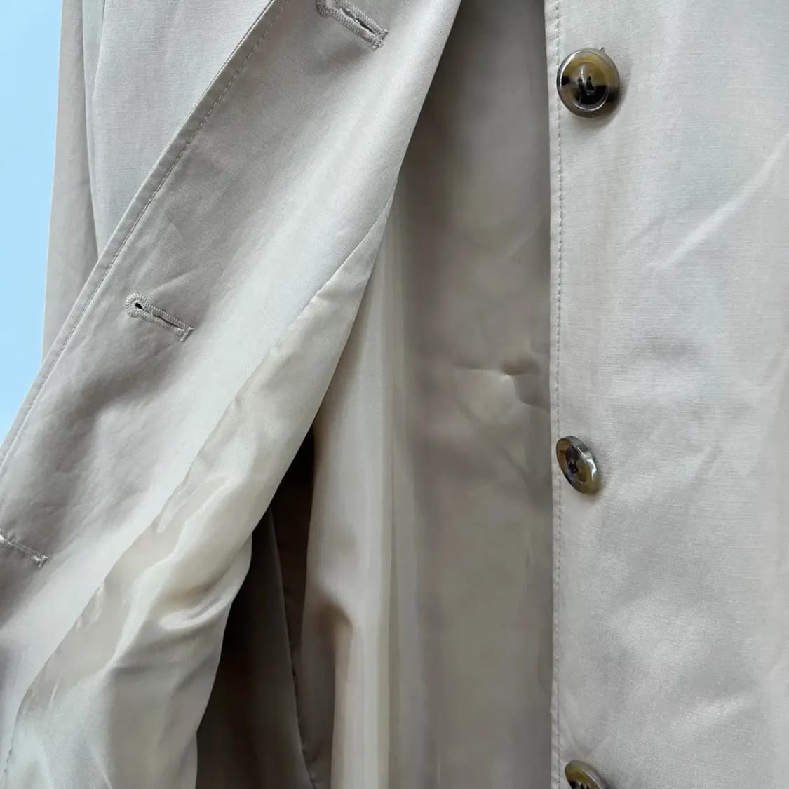 M LAP 여자 봄 파카 코트 롱코트 베이지 빈티지룩 상품이미지3