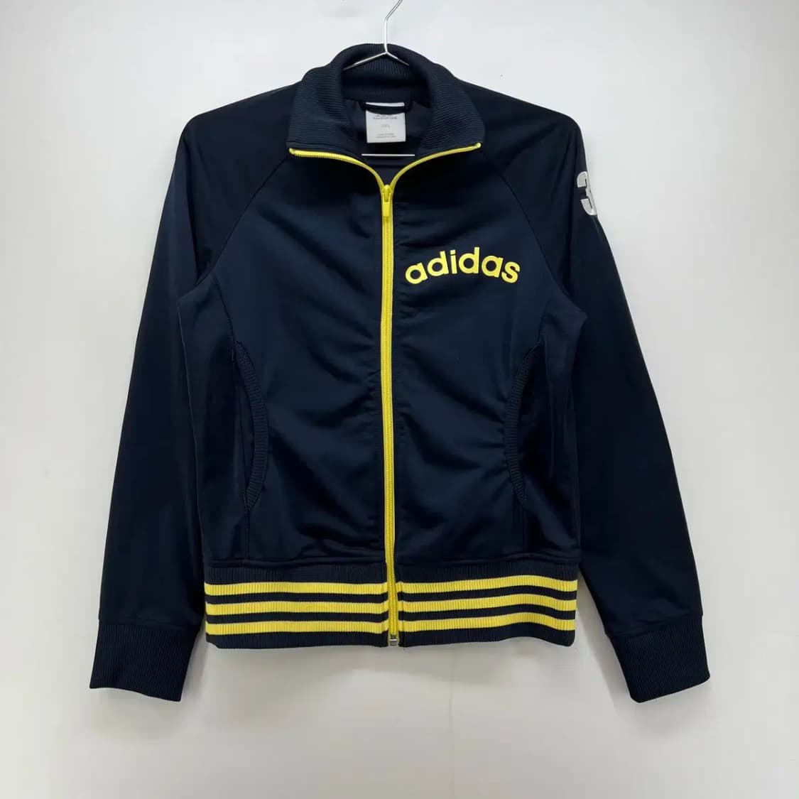 85 아디다스 삼선 폴리 바람막이재질 트레이닝탑 숏자켓 Y2K빈티지 상품이미지1